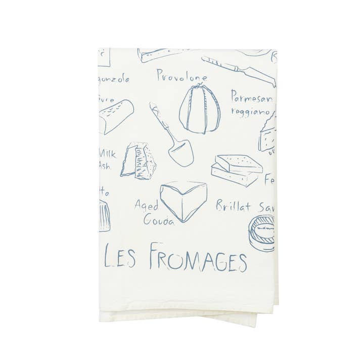 wink design - Wholesale Tea Towel - les fromages tea towel