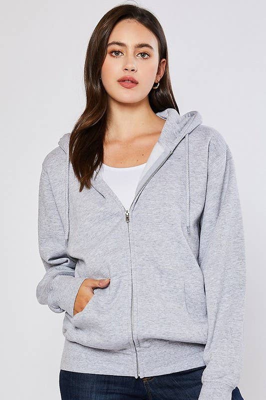 Vanilla Monkey - Wholesale Hoodie - Women's - Oversized Fleece Boyfriends Fit Zip Up Jacket15