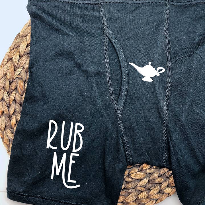 Rub Me Boxer Brief, Gifts For Him, Genie in a Bottle for wholesale by Dirty Grove by Hazel Grove Customs