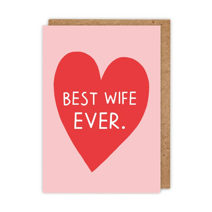 Beste vrouw ooit. Hedendaagse hart liefde/jubileumkaart voor wholesale door Zoe Spry