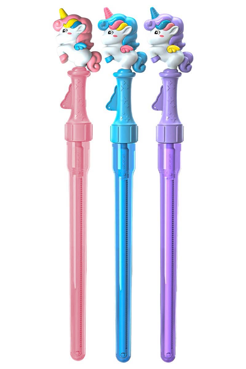 Blandad Unicorn Pony Stick Sword Bubble Wand för wholesale på Faire1