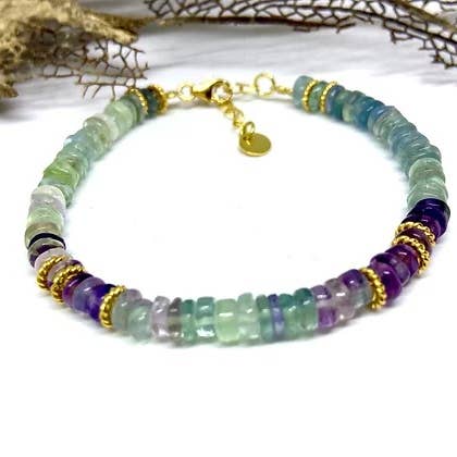 Lotus Fluorite bracelet for wholesale by Les Hippies