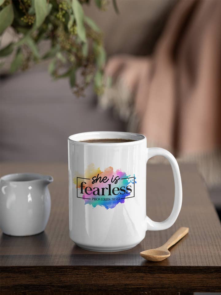 Mug - She is Fearless for wholesale by Wear the Promise
