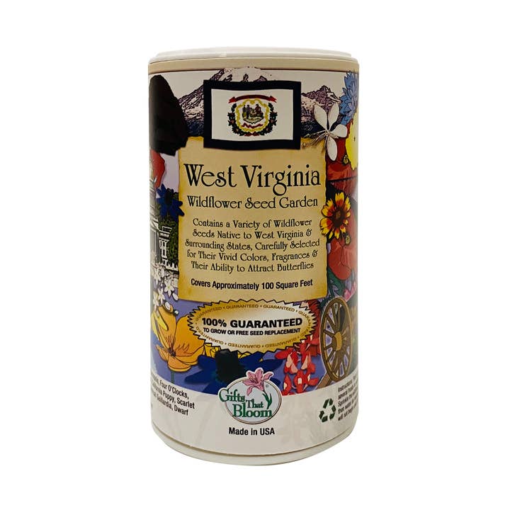 Gifts That Bloom - Wholesale Plant Seeds - West Virginia Garden Shaker Can0