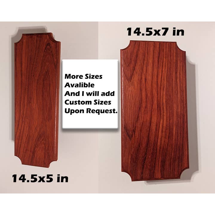 Wild Woodworker - Wholesale Plaque - Blank Padauk Rectangle Plaques, Blank Wooden Plaque (PadPX)