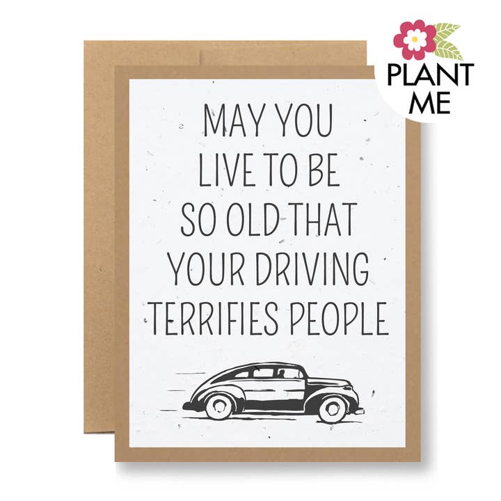 Plantable Seed Paper Greeting Card - ...terrifies people for wholesale by Seedy Cards