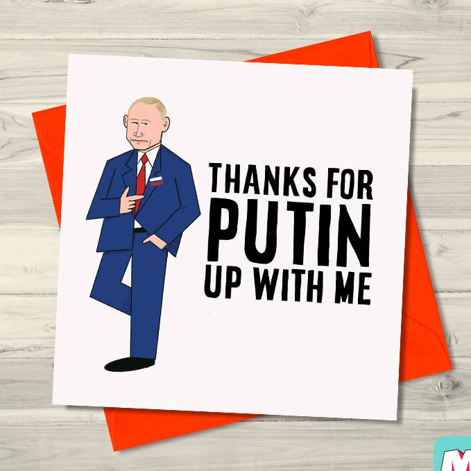 Putin Greeting Card for wholesale by Maktus