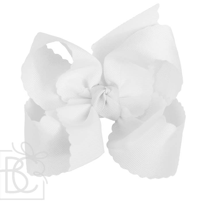Beyond Creations, LLC - Wholesale Hair Bow - Kids - SCALLOPED EDGE BOW