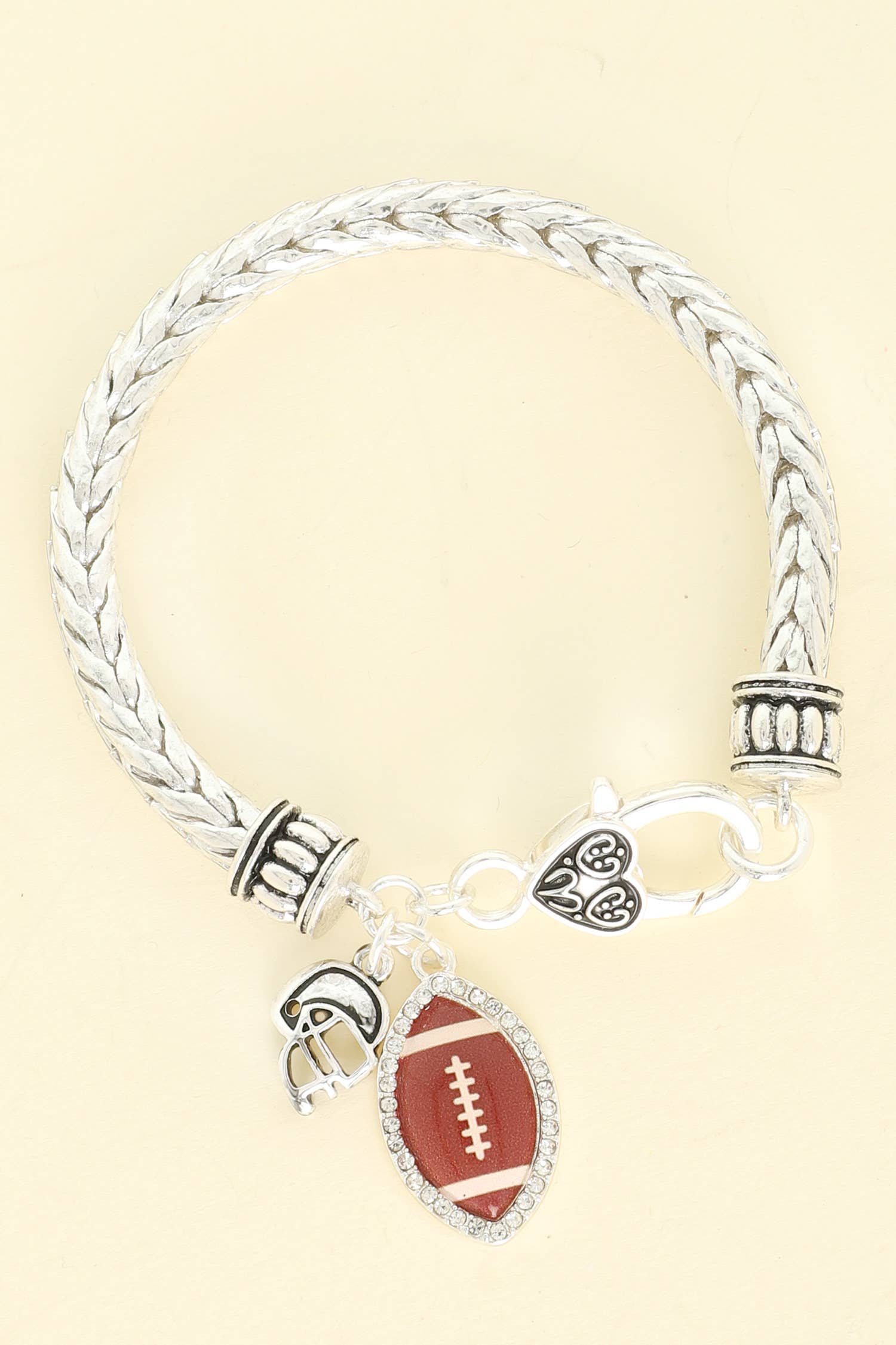SP Sophia Collection - Wholesale Charm/Dangle Bracelet - Gameday Football Charm Bracelet  0