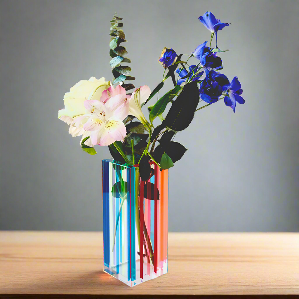 Canetti Design Group Inc. - Wholesale Vase - Striped Colorful Bouquet Vase - Multicolor (Large and Small)3