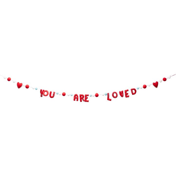 You Are Loved Felt Banner for wholesale by Glory Haus
