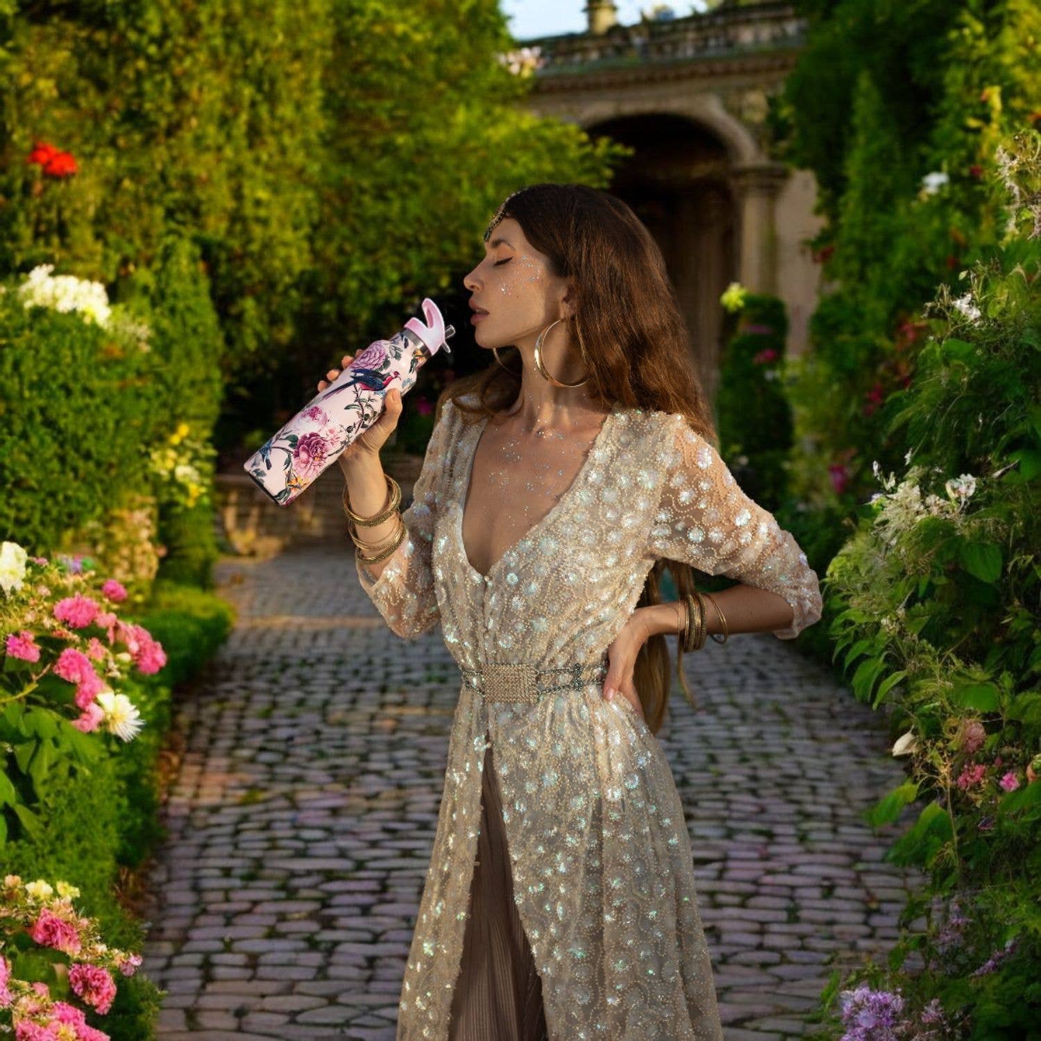 My Bougie Bottle - Vente Gourde/bouteille isotherme - Bouteille d'eau isotherme PRIMAVERA Spring 25 oz1