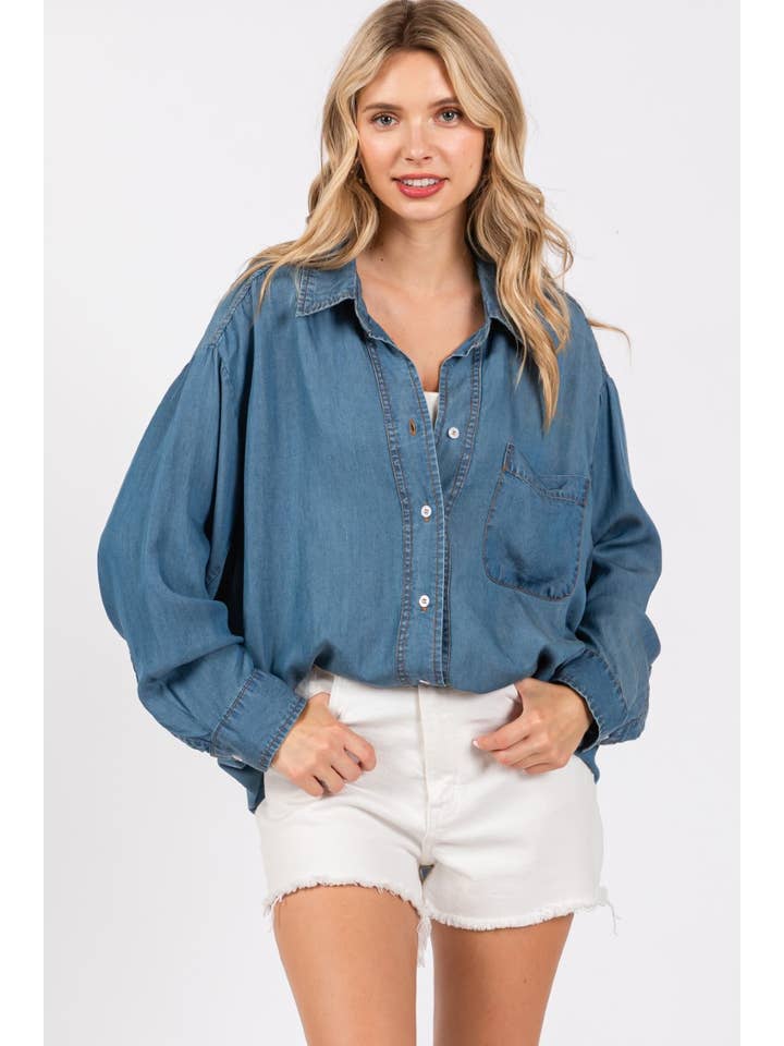 ZiA Apparel – wholesale Buttoned-down shirt – Women's – V-NECK LAPEL COLLAR SHIRT 2