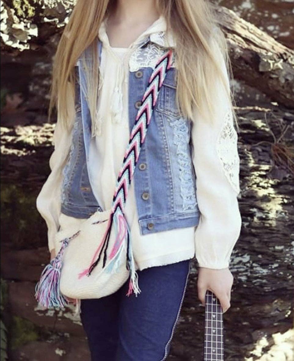 Colorful 4U - Vente Sac à bandoulière – femme - Petits sacs au crochet colorés | Pochettes d'été pour femmes3