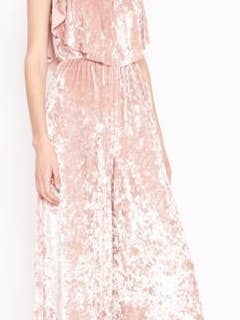 Rila Crush Velvet Jumpsuit for wholesale by NSR