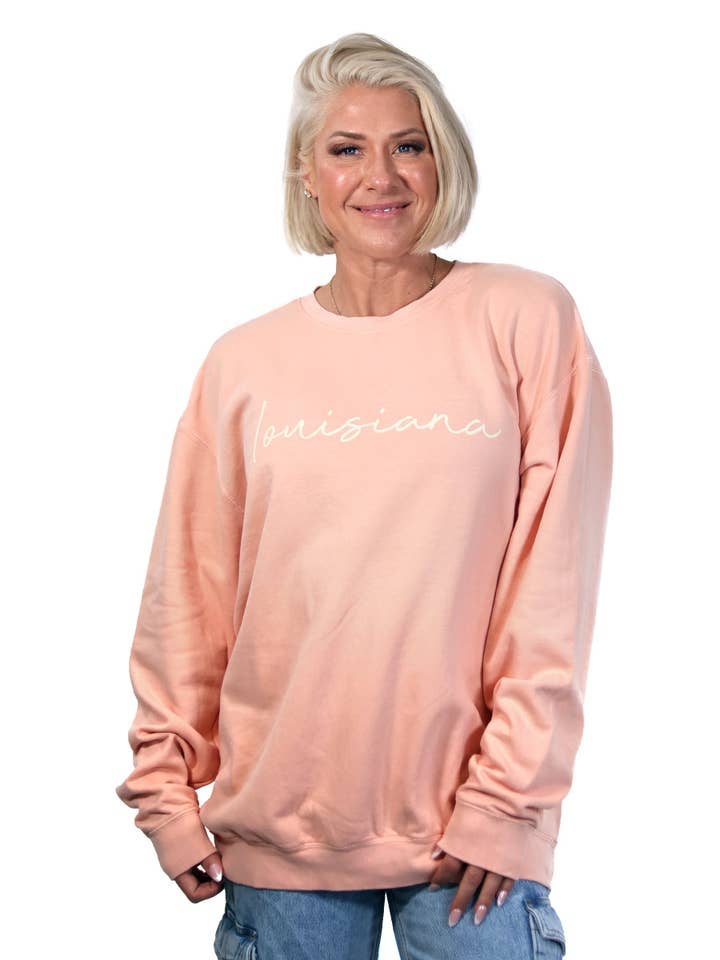 Felpa Louisiana Script per la vendita all'ingrosso da parte di Stated Brands