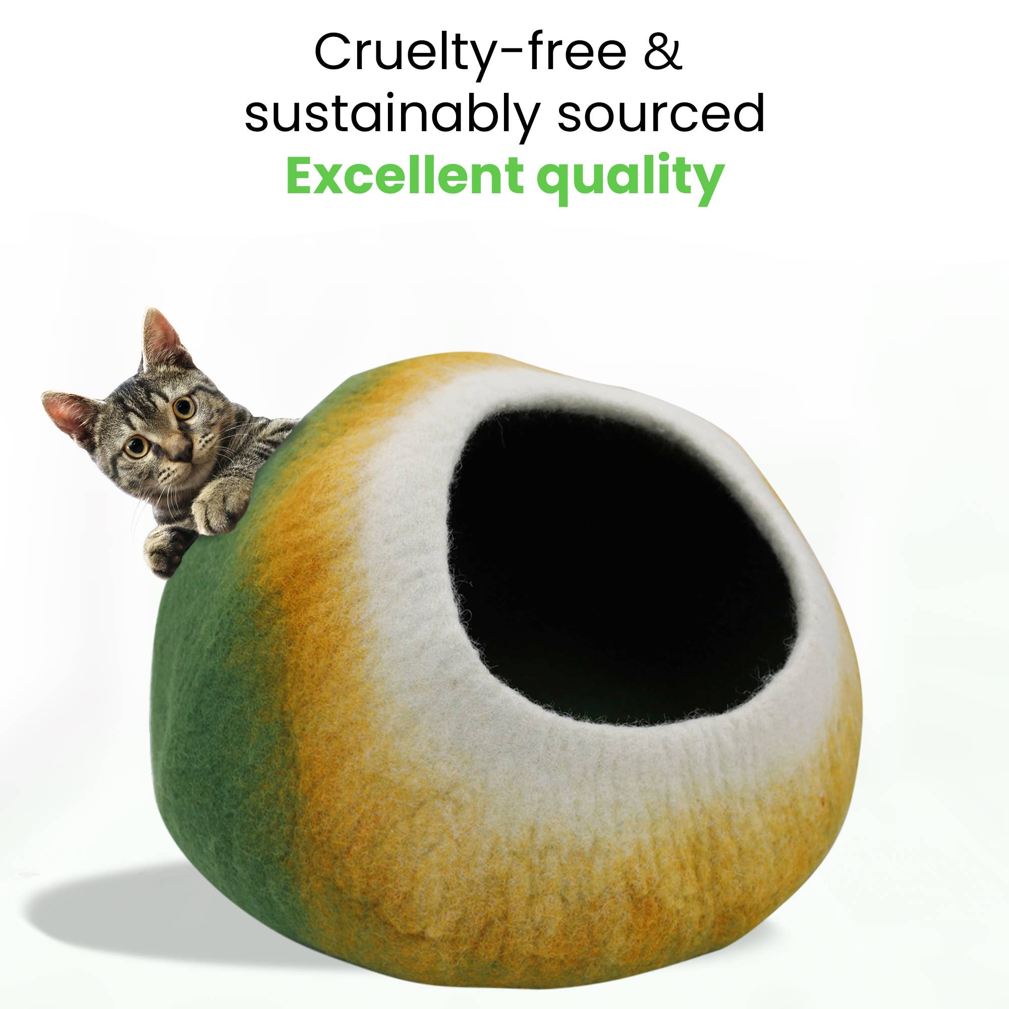 Lungta Imports – casota - Gato e cão por atacado – Caverna para Gatos de Lã Tingida à Mão / Cama e Casa Quente para Gatos12