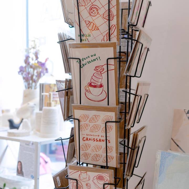 Rio Soléy - Wholesale Everyday Greeting Card - Croissants Greeting Card – French Bakery Postcard1