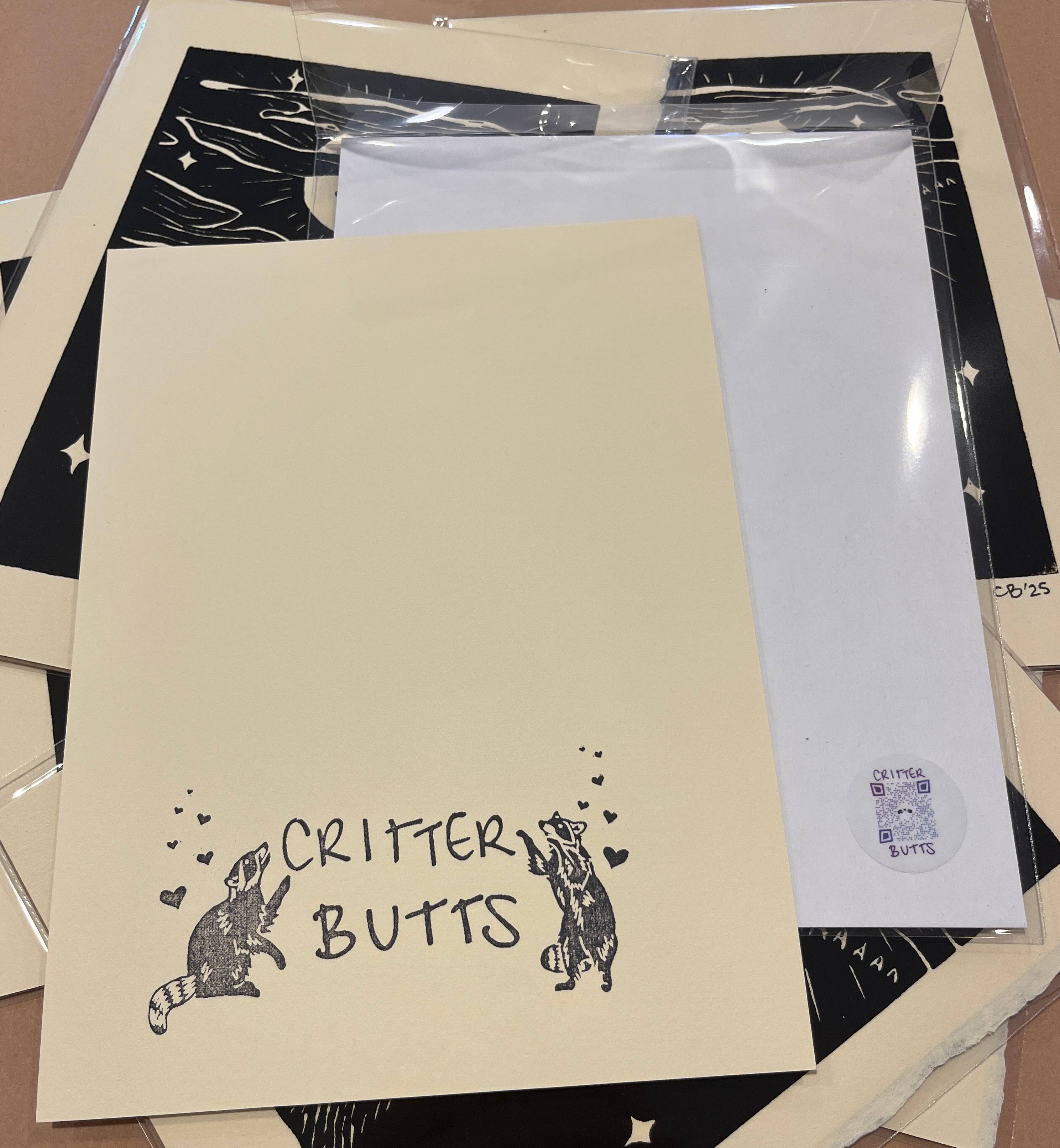 Critter Butts - Wholesale Art Print - Screaming Possum Print - Screen print on BFK Rives paper7