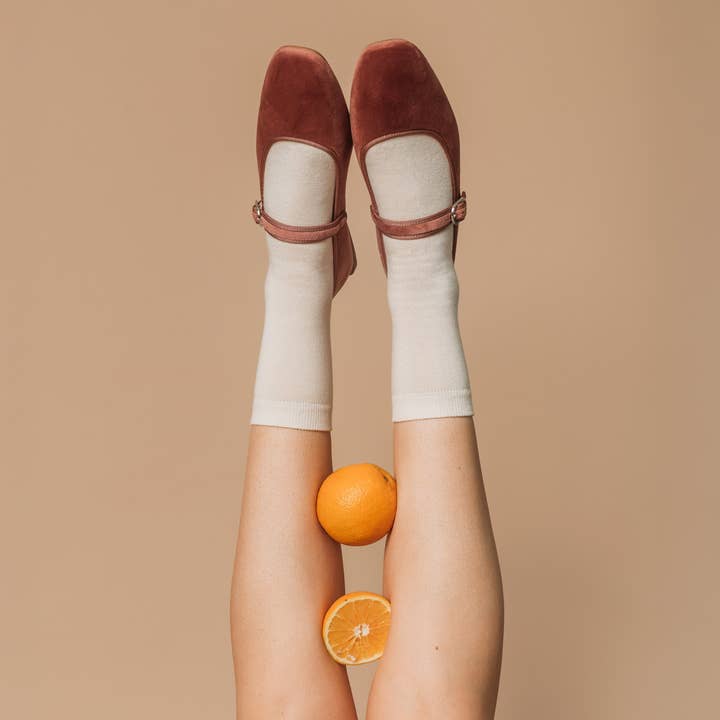 Pure (no dye) Adult Trouser Socks - 98% Organic Cotton for wholesale by Q for Quinn