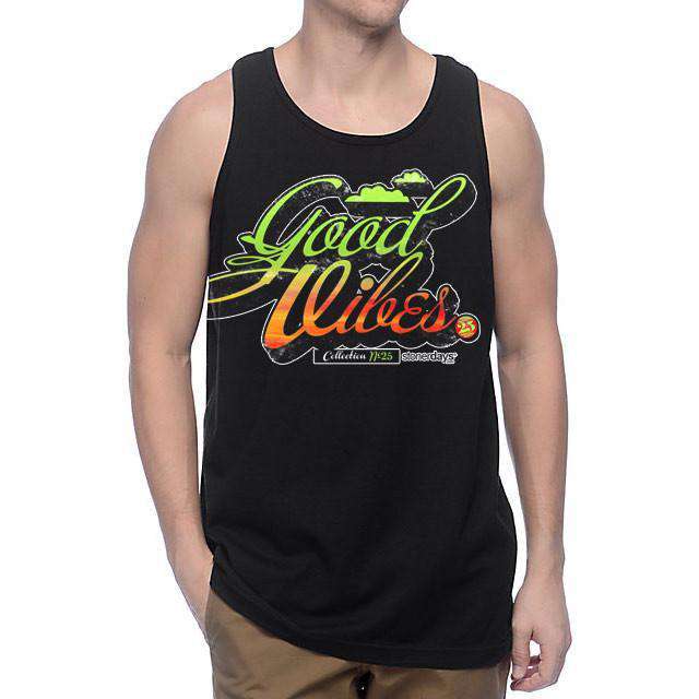 CAMISETA SIN MANGAS GOOD VIBES PARA HOMBRE para venta al por mayor de StonerDays Apparel