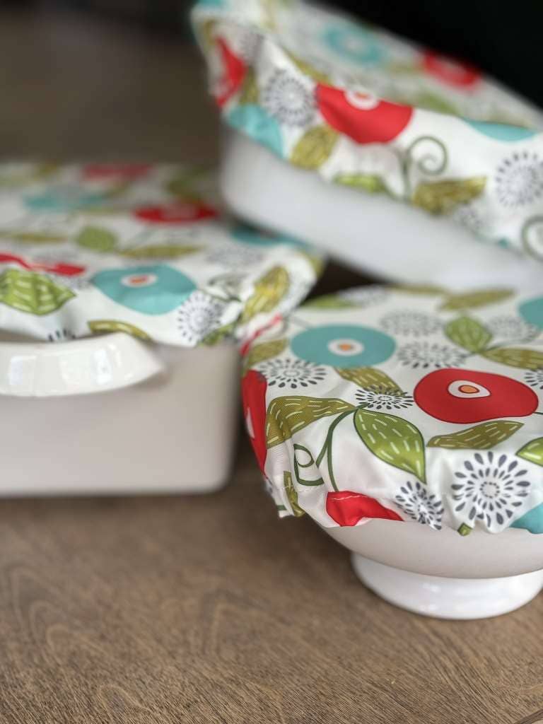 Kit Carson Accessories - Wholesale Food Storage Wrap/Bag - Dish covers - Bright Flowers 7 to15" & 9X13 Casserole pan0