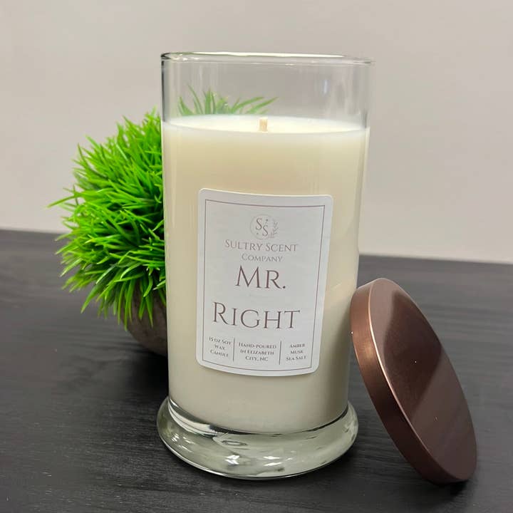 Mr. Right Candle for wholesale by Sultry Scent Company