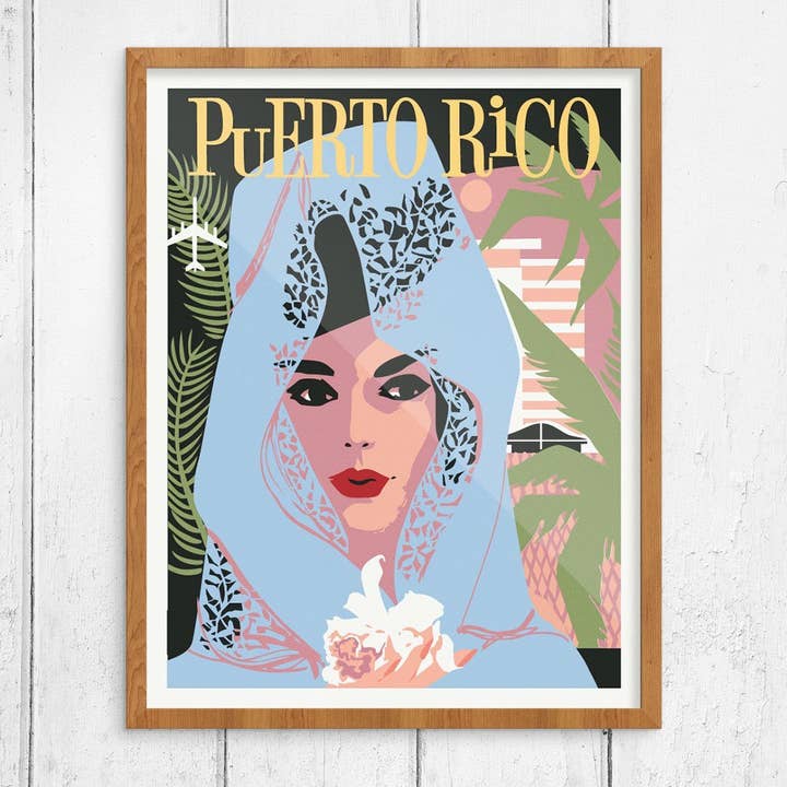 Fridgedoor - Vendita all'ingrosso Poster - Poster da viaggio di Porto Rico, 28 x 35,6 cm