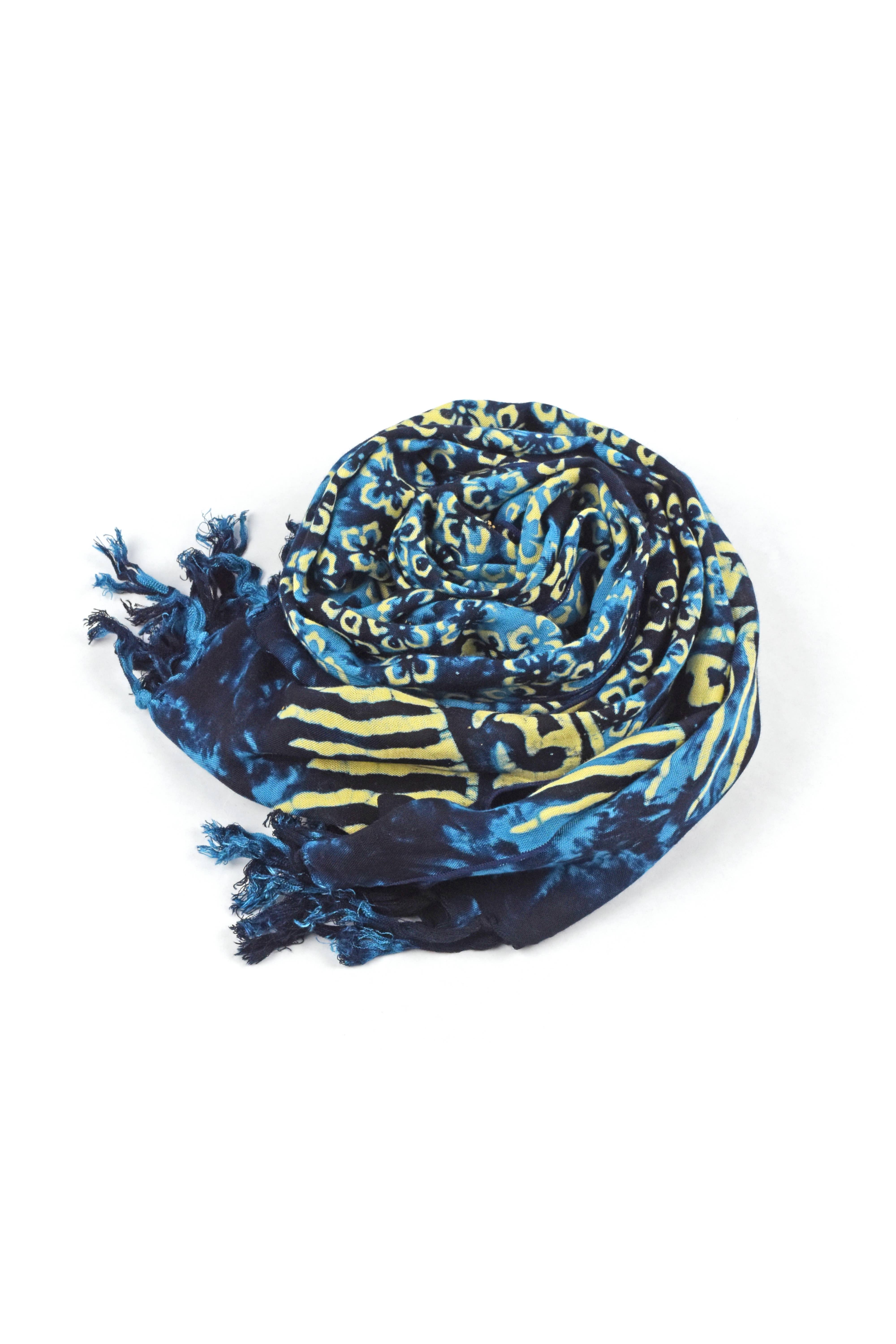 Nusantara Inc. - Wholesale Scarf - Women's - Rayon Batik Scarf - 98781 A-C (Knotted  Fringe)6