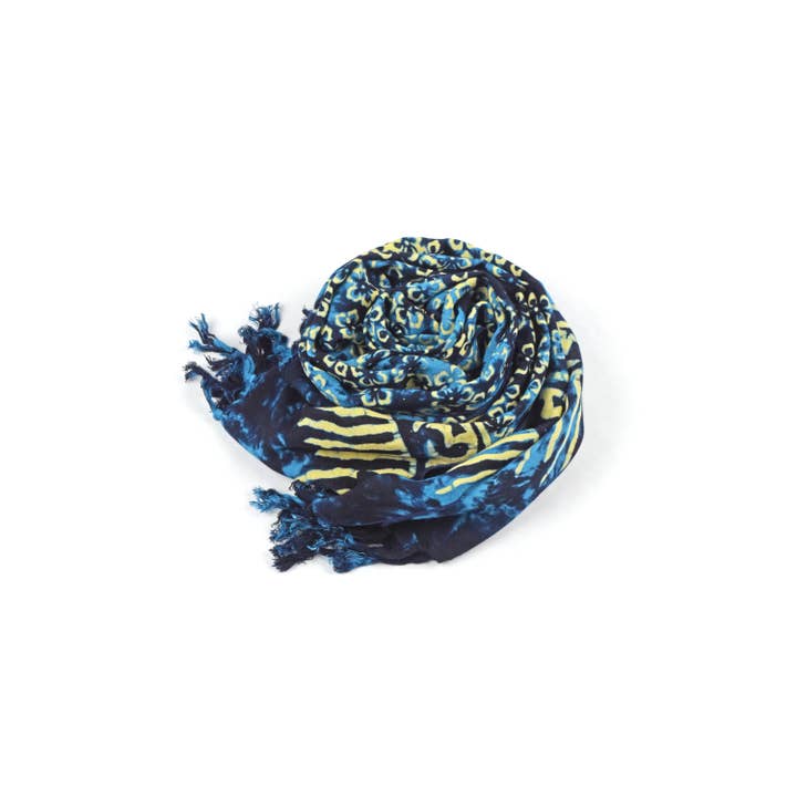 Nusantara Inc. - Wholesale Scarf - Women's - Rayon Batik Scarf - 98781 A-C (Knotted Fringe)6
