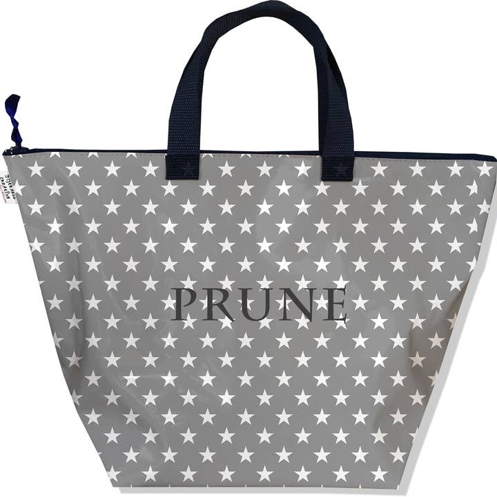 Sac à main personnalisé zippé Etoiles blanches gris pour la vente par BISTRAKOO
