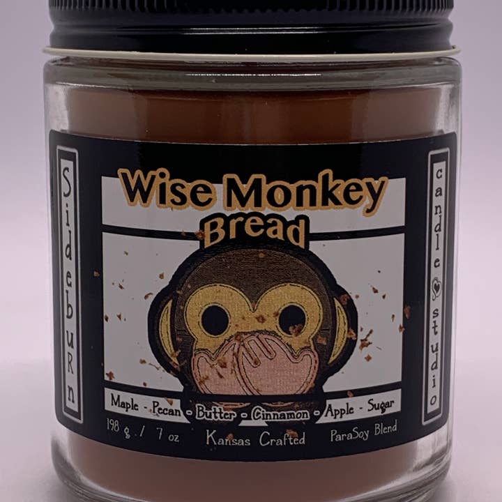 Wise Monkey Bread for wholesale by Sideburn Candle Studio