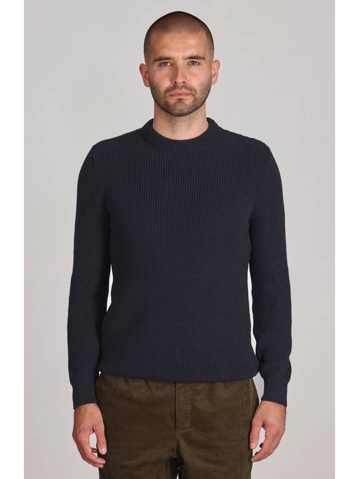 Paul James Knitwear - Wholesale Knit Sweater - Men's - Mens Midweight Cotton Fisherman Rib Jumper