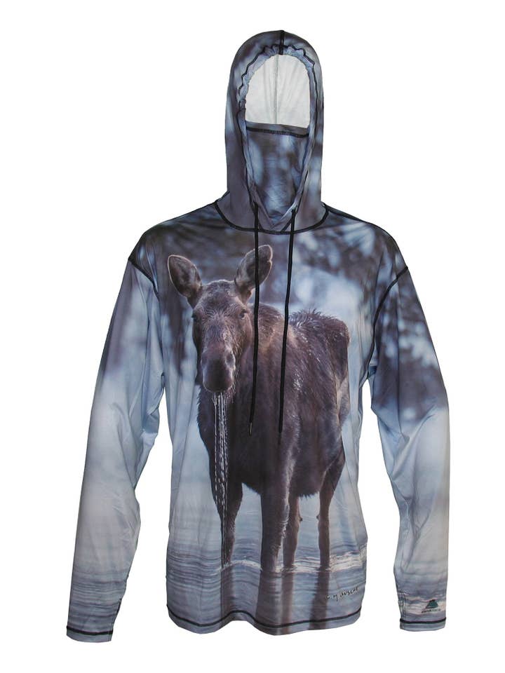 Cognito Brands, Inc. – Großhandel Hoodie – Herren – Elch Drool Sonnenschutz Wildlife Graphic Hoodie