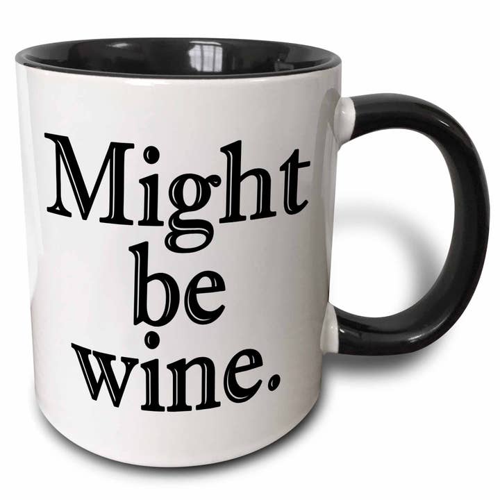 Une tasse noire bicolore de 11 oz pourrait être du vin. noir pour la vente par 3dRose