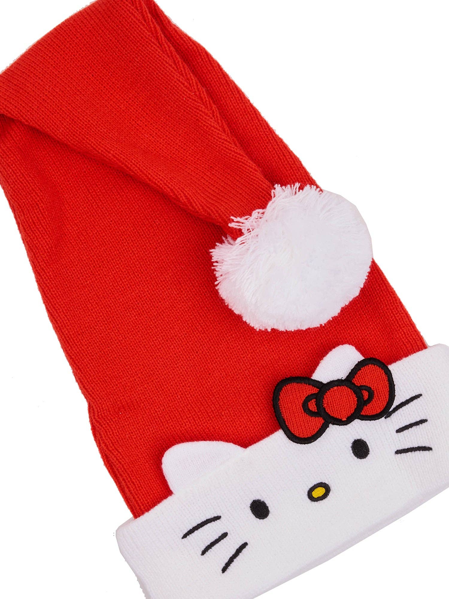 Bioworld Merchandising - Wholesale Beanie - Women's - Hello Kitty Big Face Embroidery Cuff Acrylic Santa Hat4