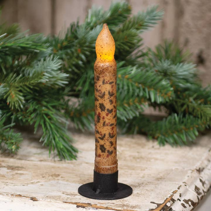 The Hearthside Collection - Wholesale Tapered Candle/Candlestick - Forever Holly & Berries Timer Taper1