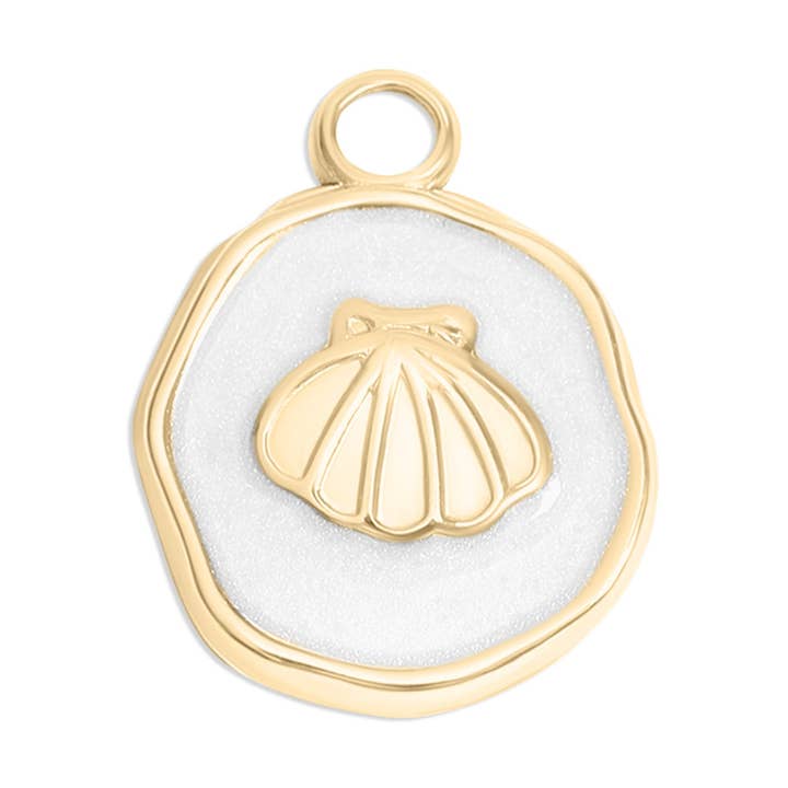 18K Gold PVD Sea Shell White Epoxy Charm and other Purchase Wholesale lighthouse charms. Free Returns & Net 60 Terms on Faire trending on Faire.
