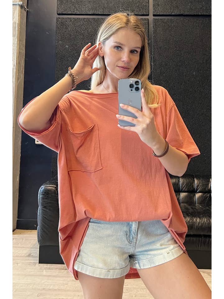42POPS - Wholesale T-Shirt - Women's - ..Plus size Oversized Boyfriend Tee