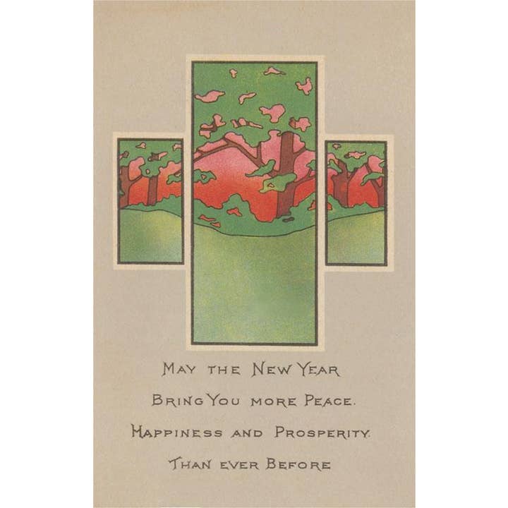 Postkarte HN-249 Möge das neue Jahr Wohlstand bringen für den Großhandel von Found Image Press