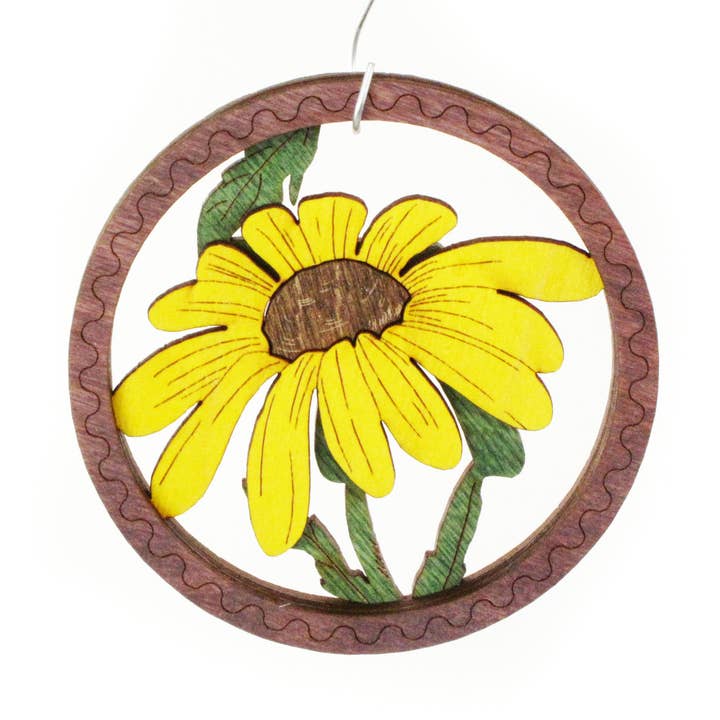 Layered Ornament - Black Eyed Susan for wholesale by Made and Assembled