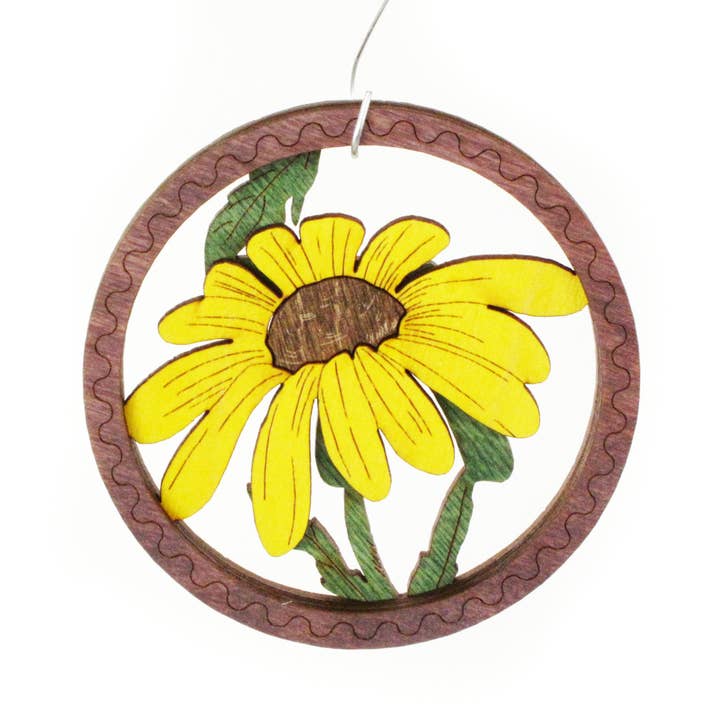 Layered Ornament - Black Eyed Susan for wholesale by Made and Assembled