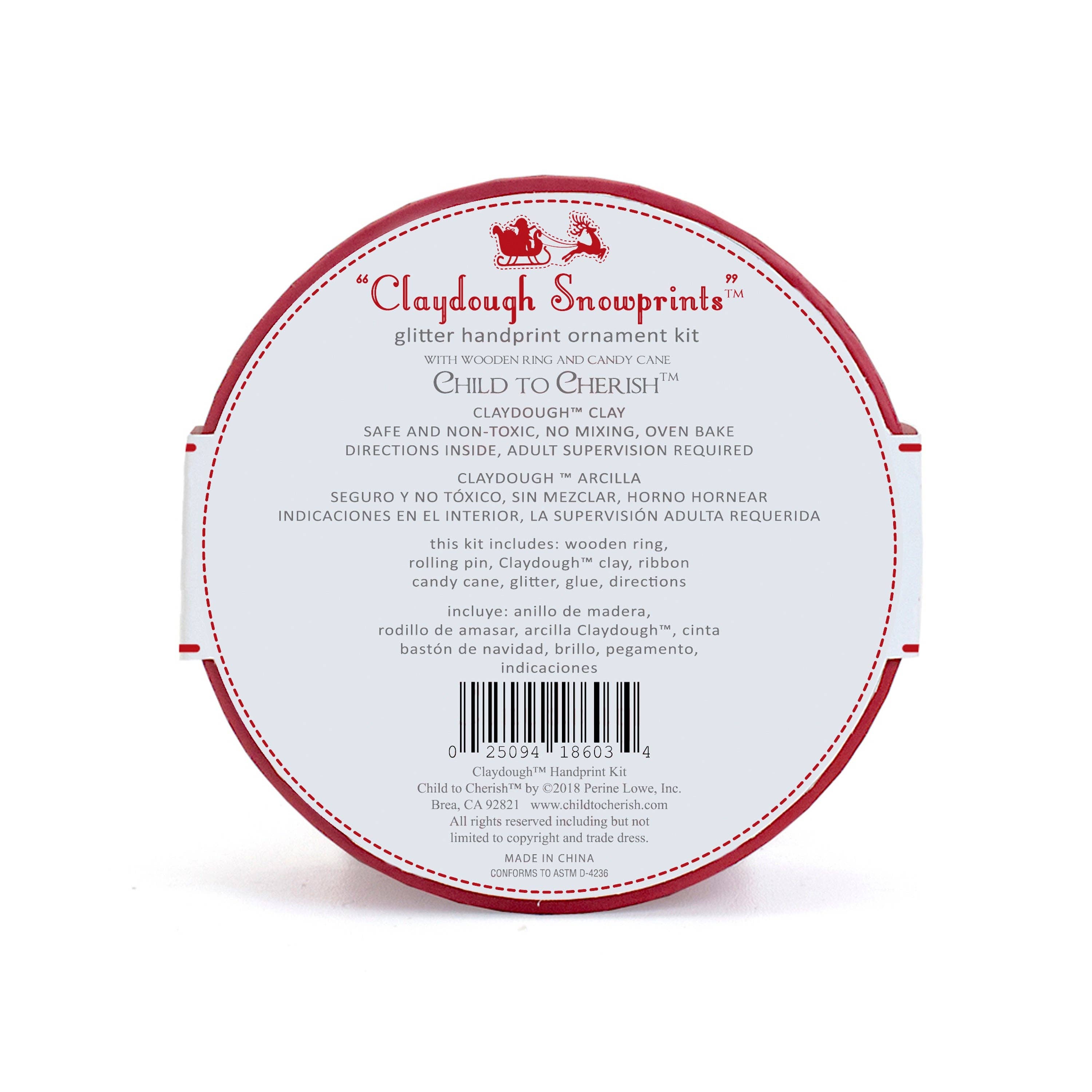 Child To Cherish® - Wholesale Ornament - Kids & Baby - Claydough Handprint Ornament Kit1