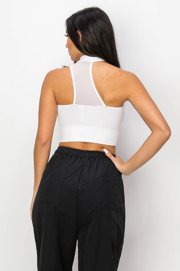 ANWND – Großhandel Strickoberteil – Damen – 51640 ÄRMELLOSES CROP-TOP MIT STEHKRAGEN7