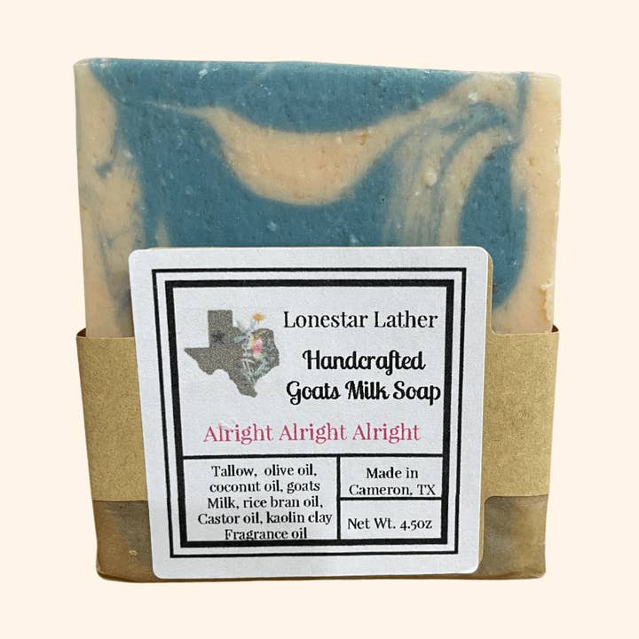 Alright Alright Alright - Goat Milk & Tallow Soap for wholesale by Lonestar Lather