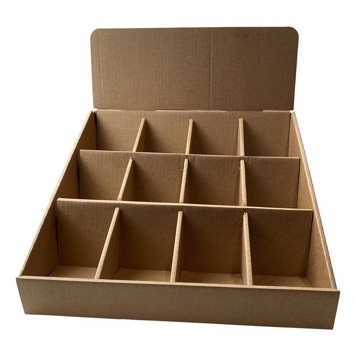 VIE - Wholesale Retailer Display - Accessories - Cardboard Countertop Display, 12 Cells, 40x33x40cm