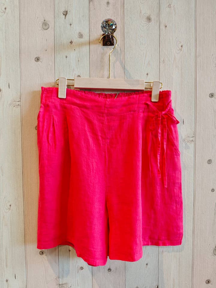 Linen & More - Wholesale Shorts - Women's - REF 17763 SHORTS WITH LINEN TIE 100%2