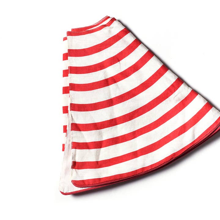 Red Stripe Tree Skirt for wholesale by Coton Colors