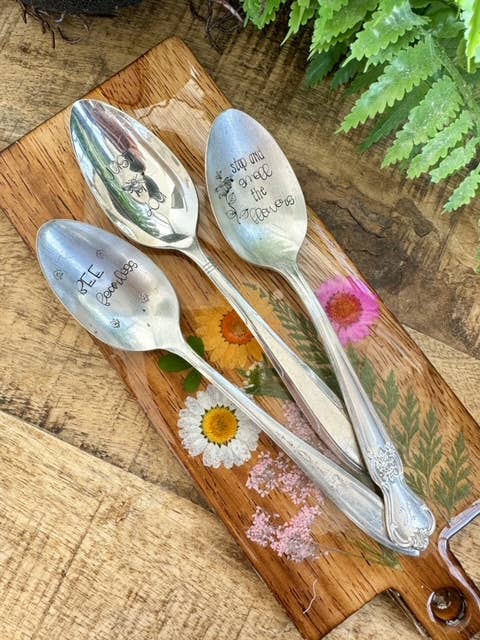 Bee Spoons Set Of 3 Vintage Stamped Spoon for wholesale by The Sassy Barn