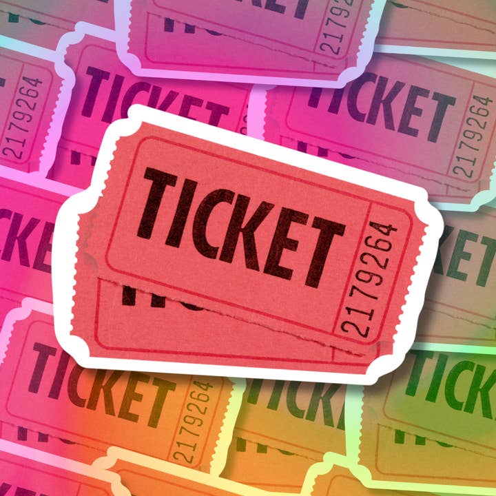 Autocollant en vinyle "Got Tickets!" pour la vente par Hikaru Tara Art Arst & Craft Gift Shop